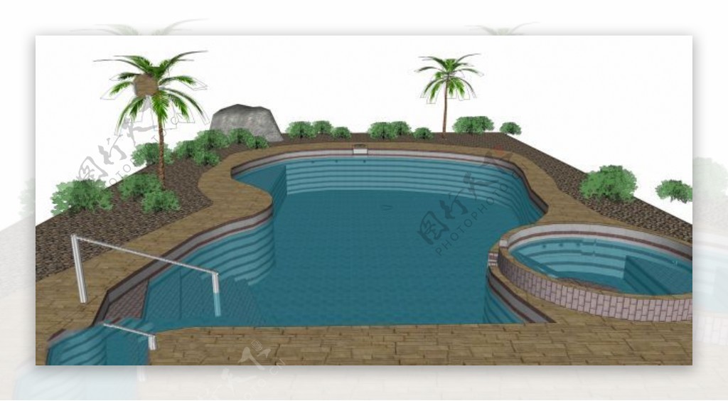 休闲泳池效果图