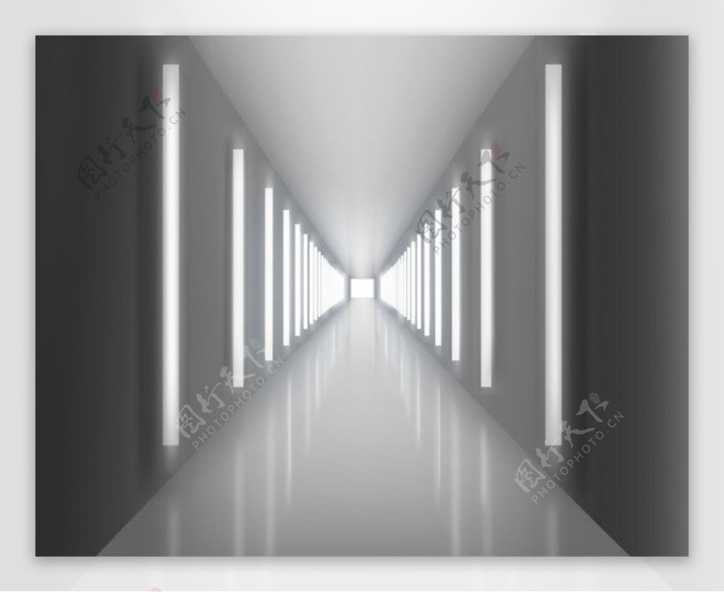 灰色走廊空间设计图片