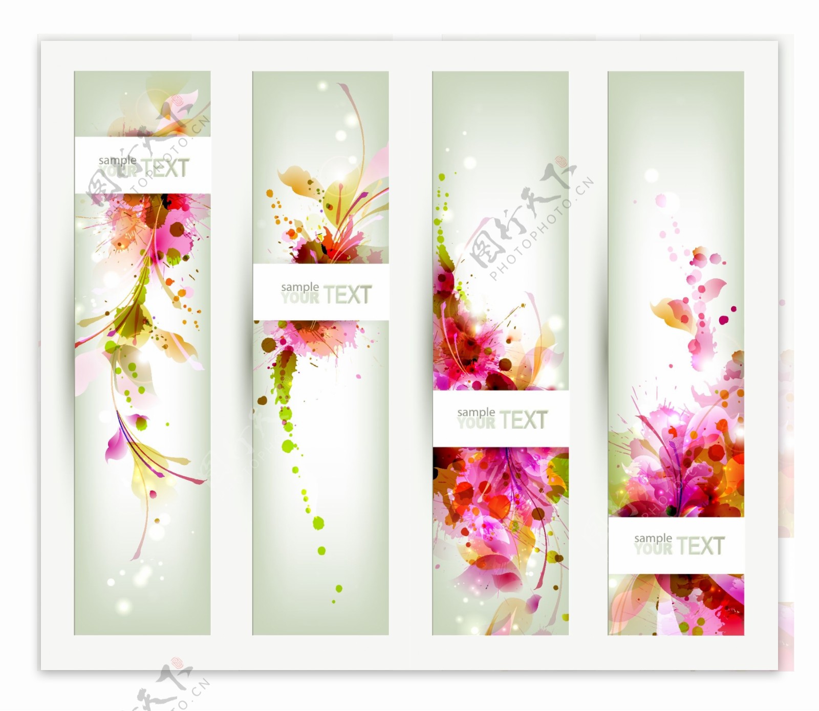 创意花卉卡片图片