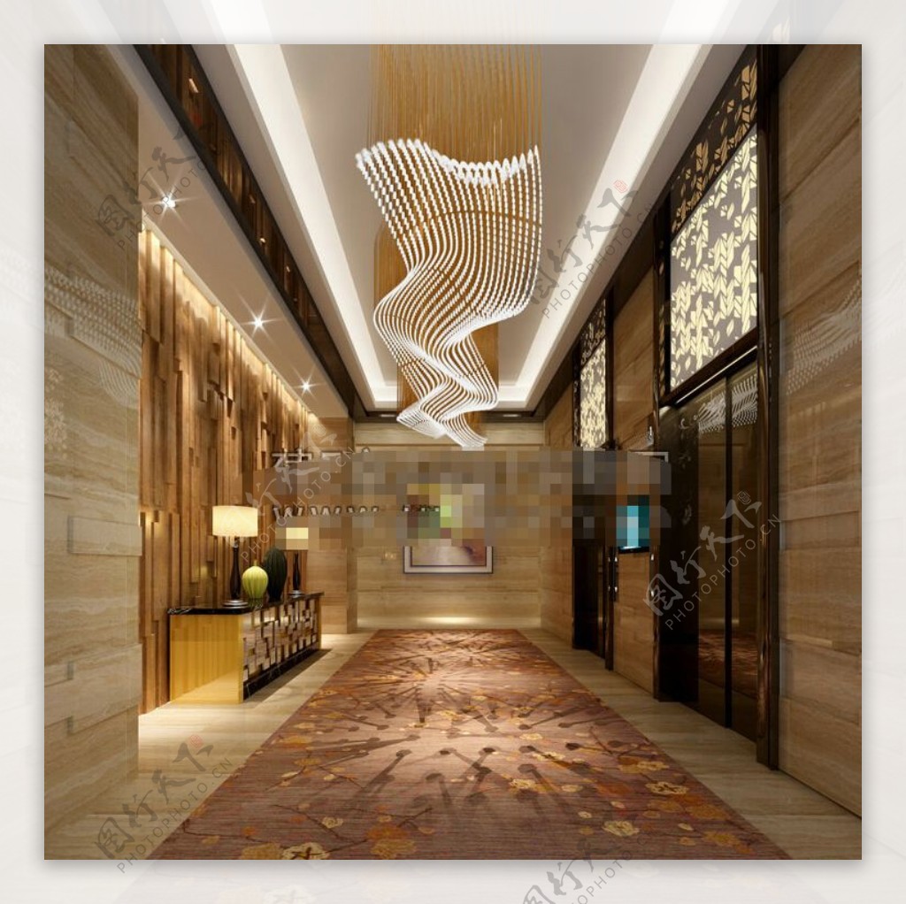 室内设计酒店电梯间设计设计素材