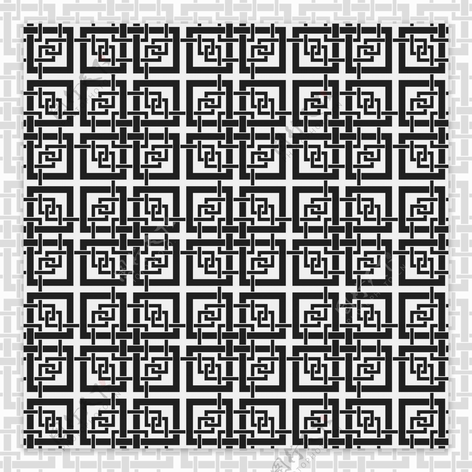 黑白色抽象几何装饰图案背景