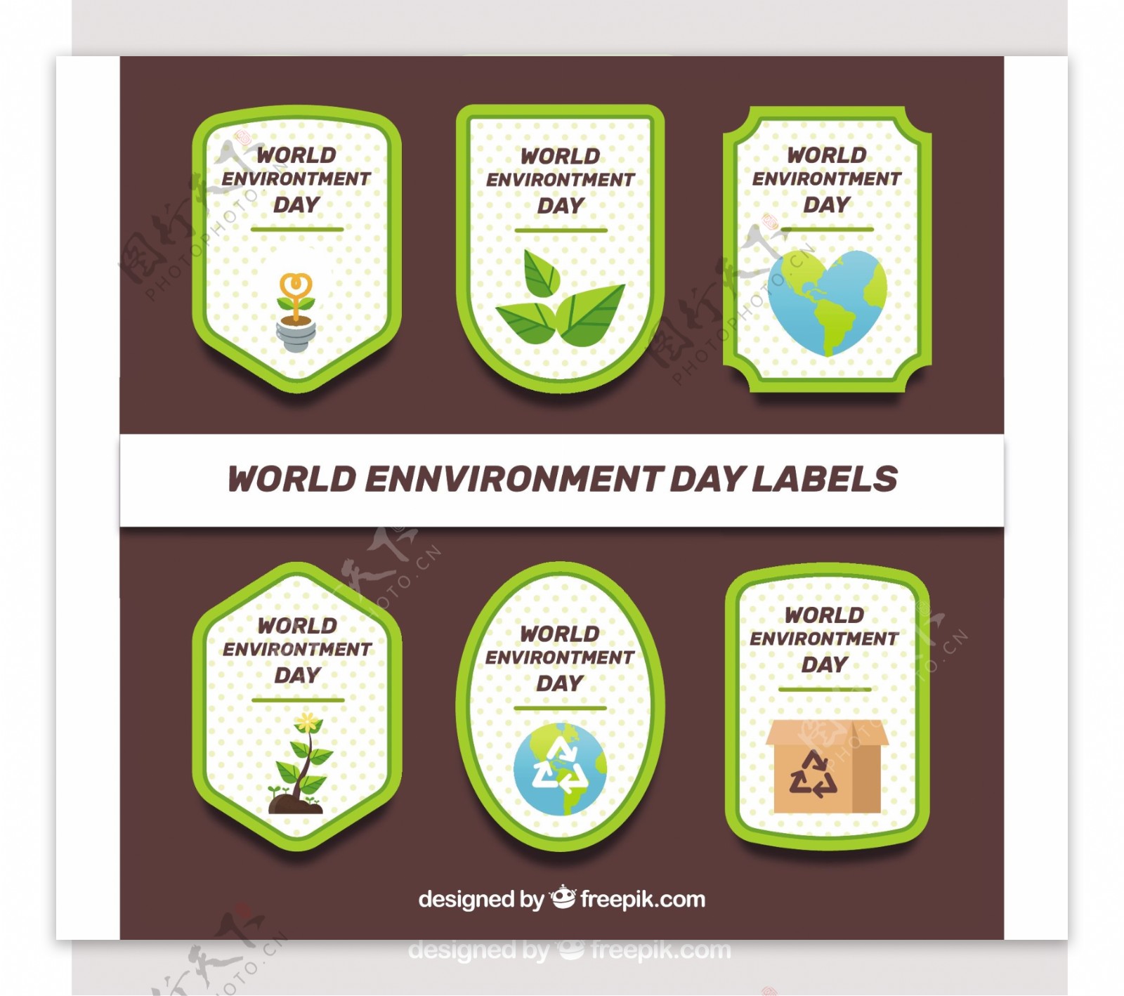 世界环境日标签与点背景收集