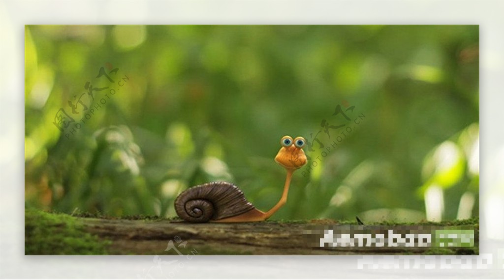 有趣的蜗牛动画LOGO标志模板