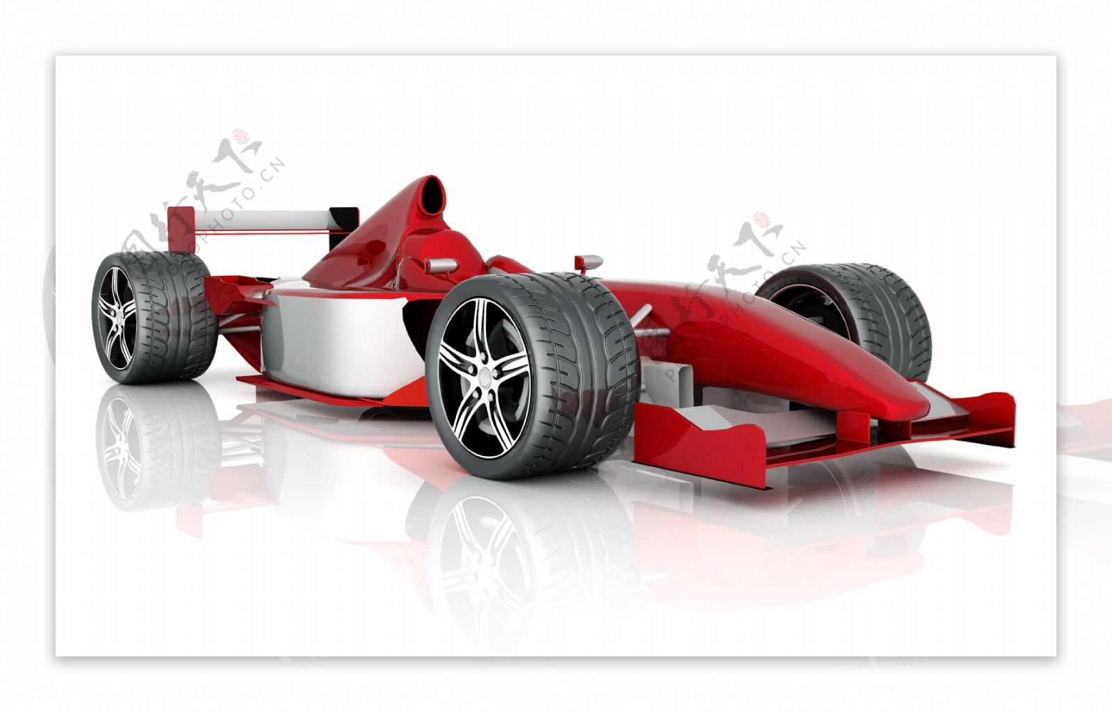 红色赛车模型图片