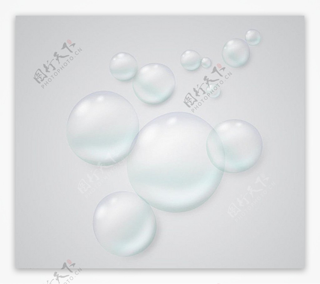 创意白色气泡设计矢量素材图片