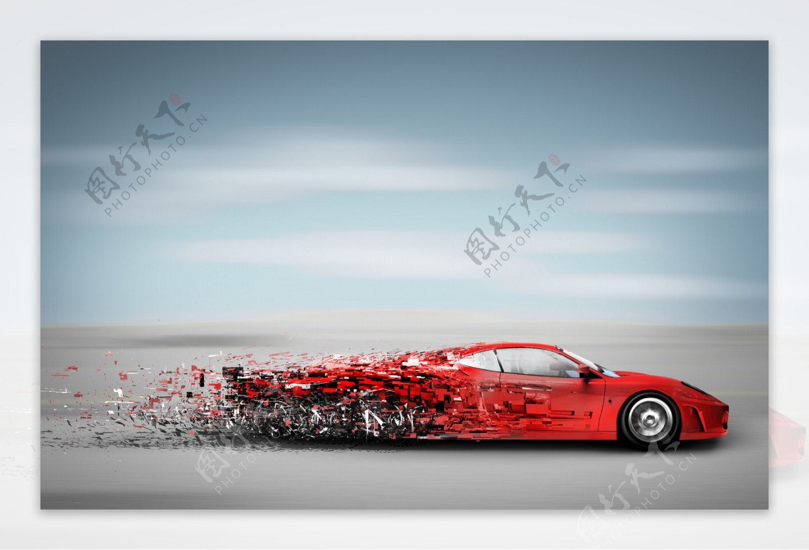 红色跑车图片