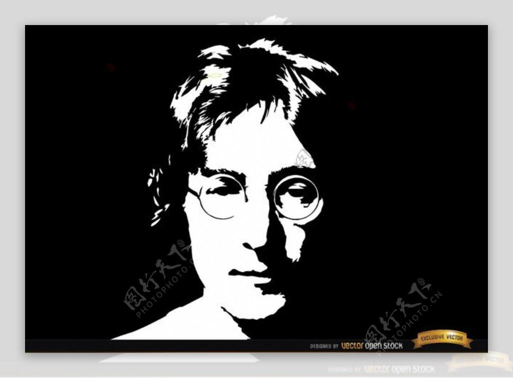 约翰列侬肖像背景