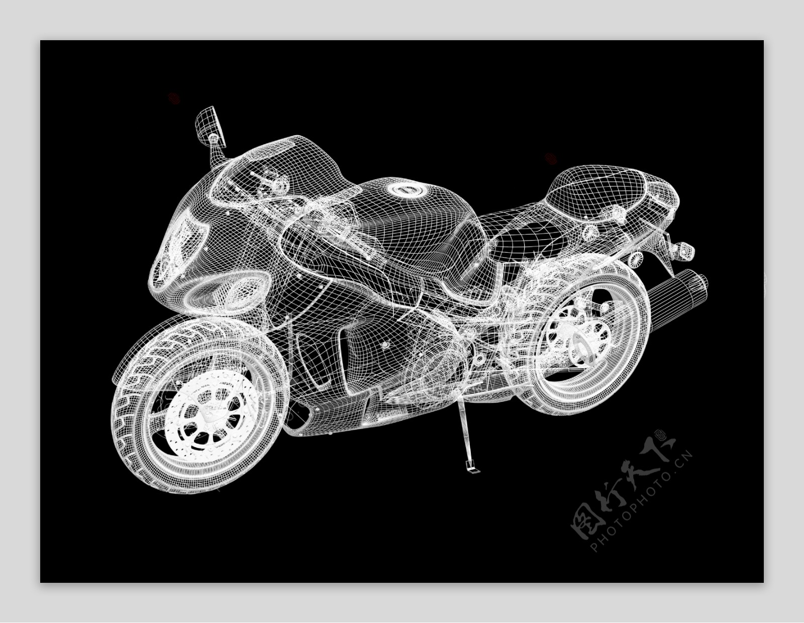 3D摩托车模型图片