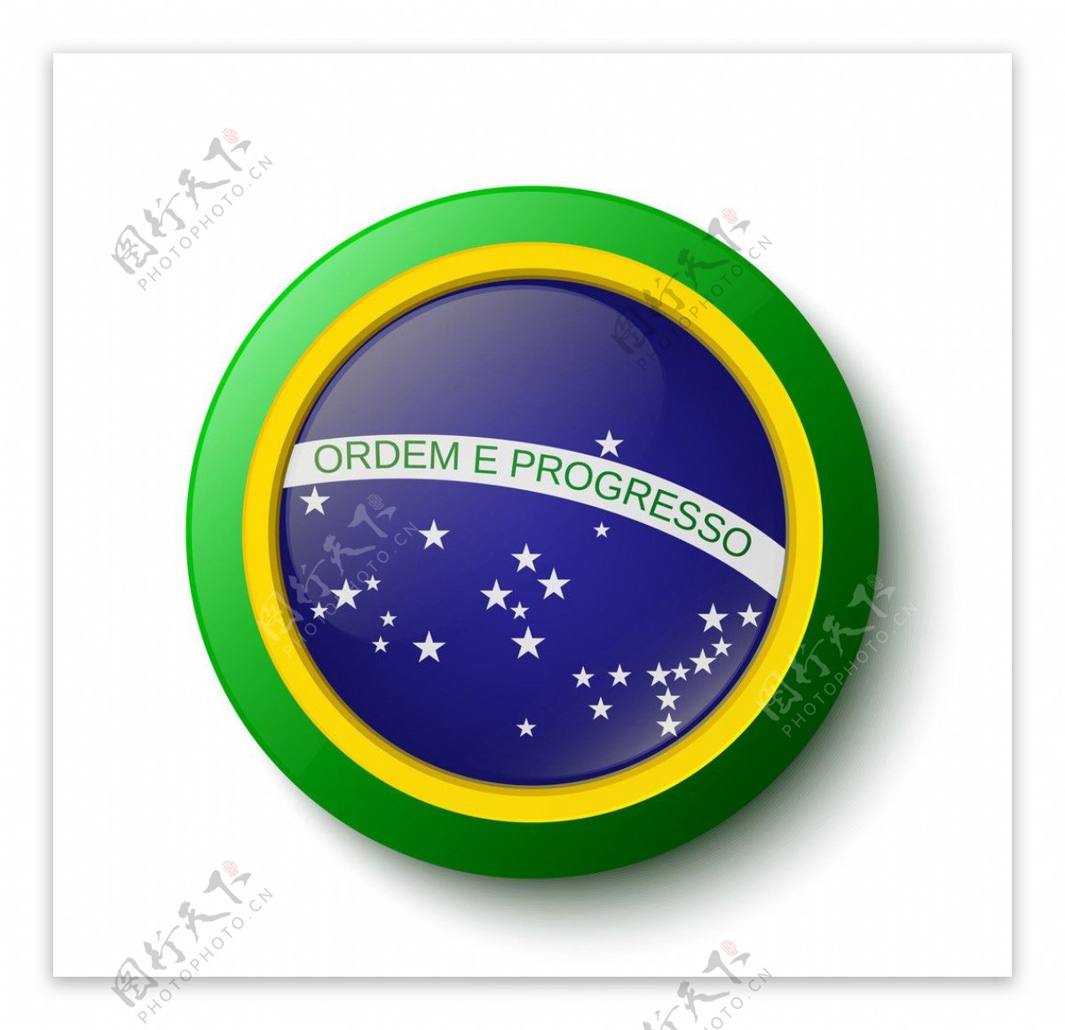 巴西国旗圆形图标