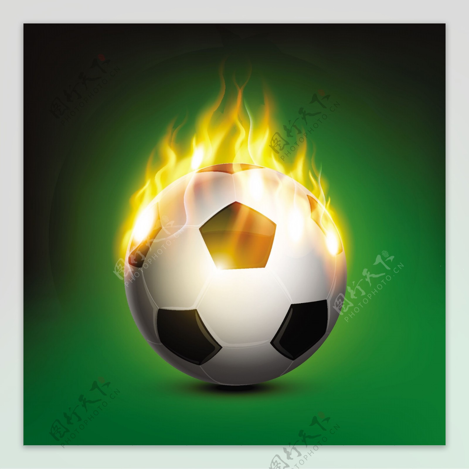 火焰足球背景