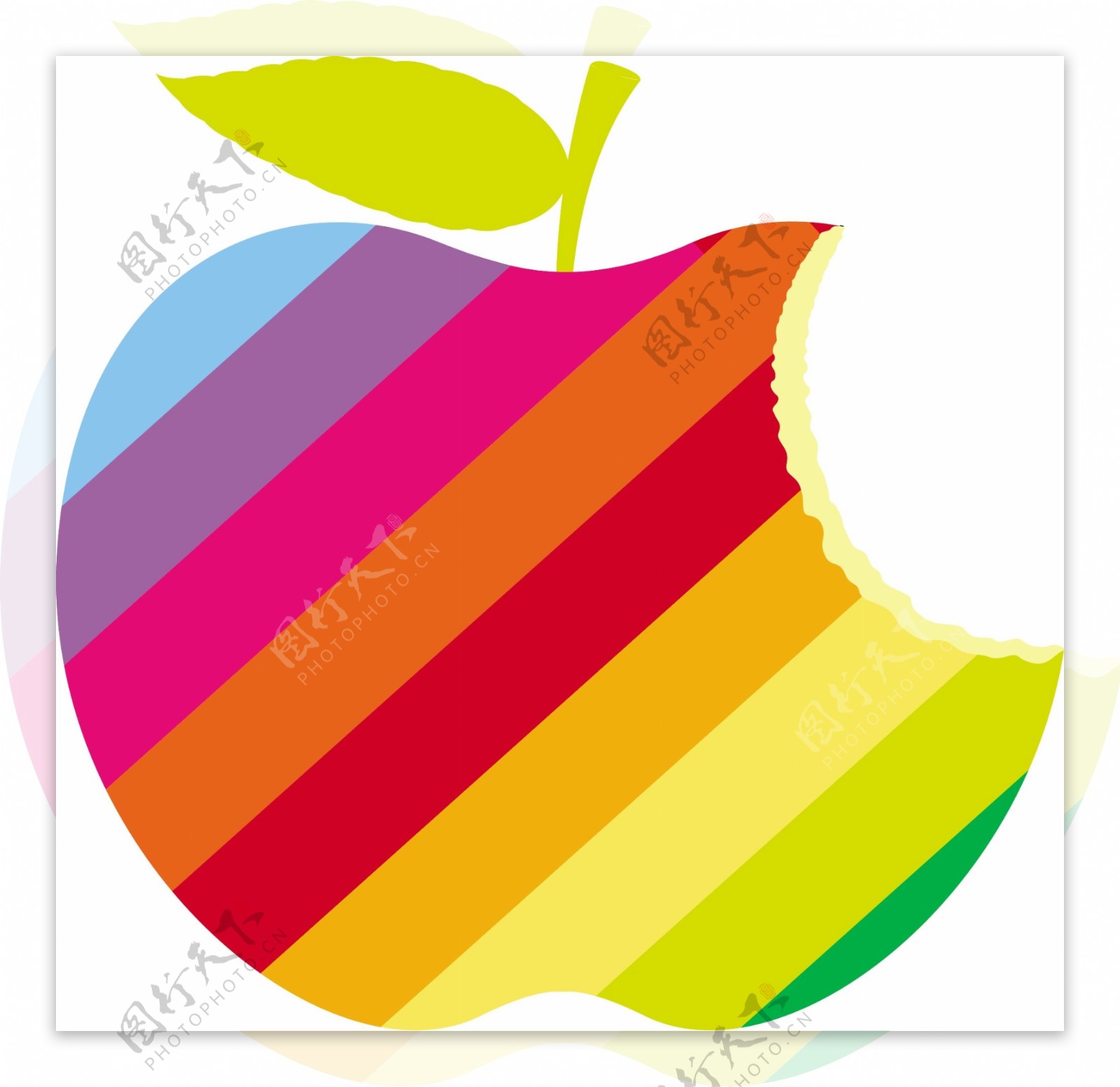 彩虹吃苹果