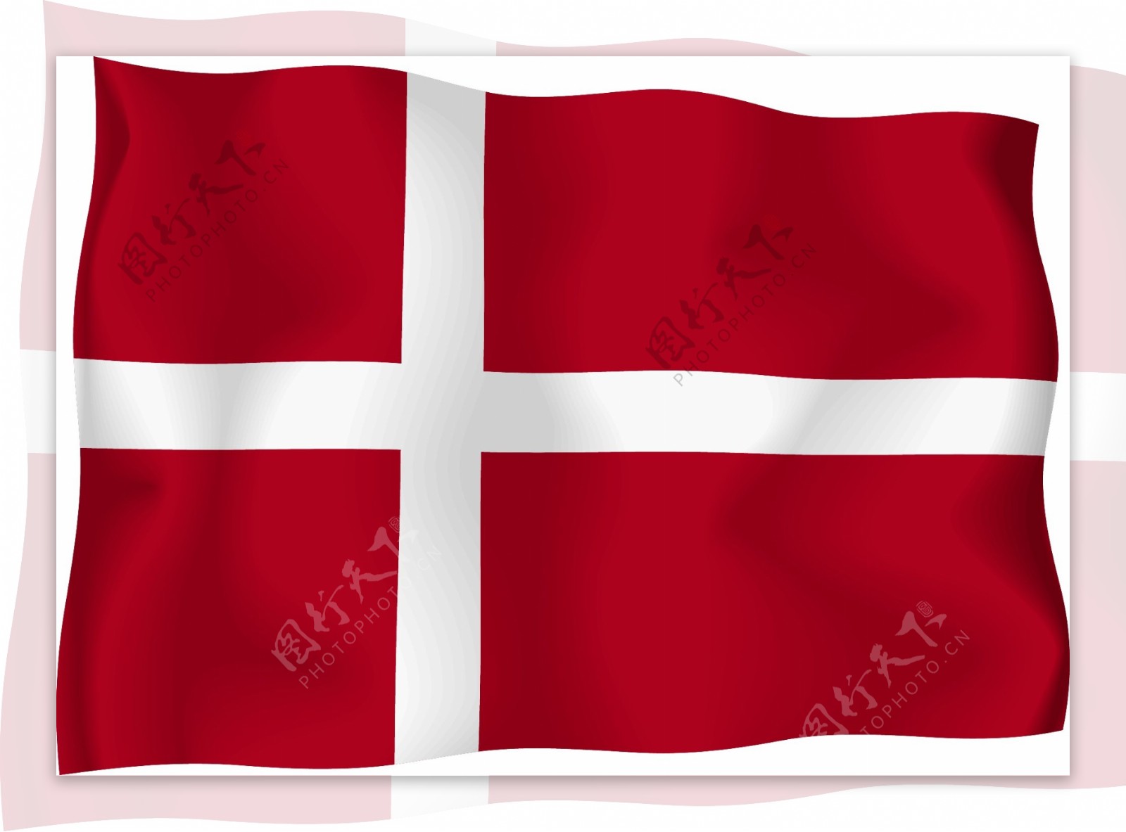 丹麦国旗矢量