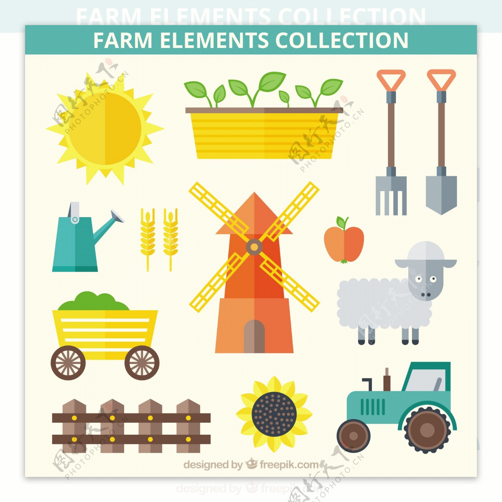 农场元素图片