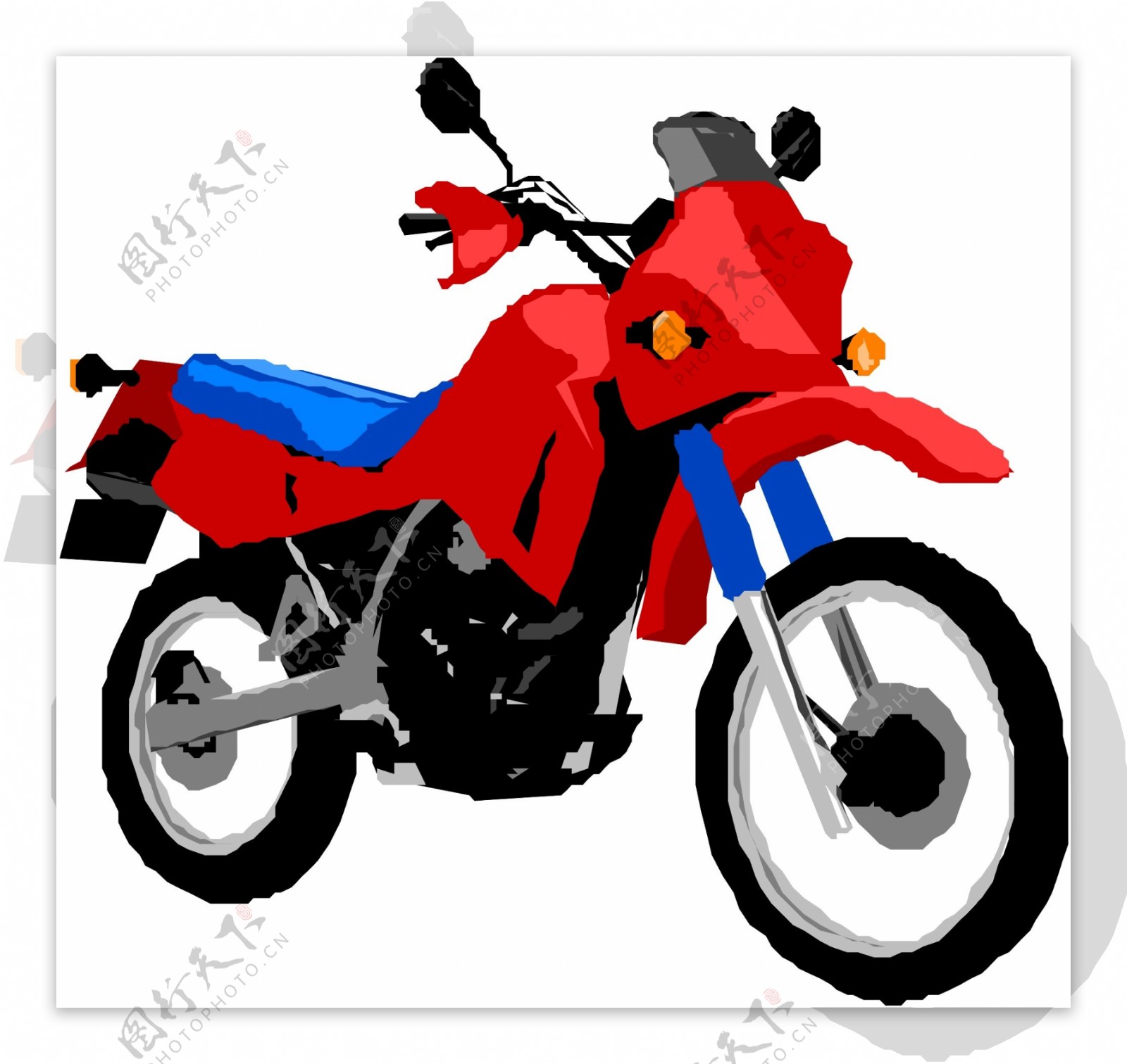 摩托车矢量素材EPS格式0024
