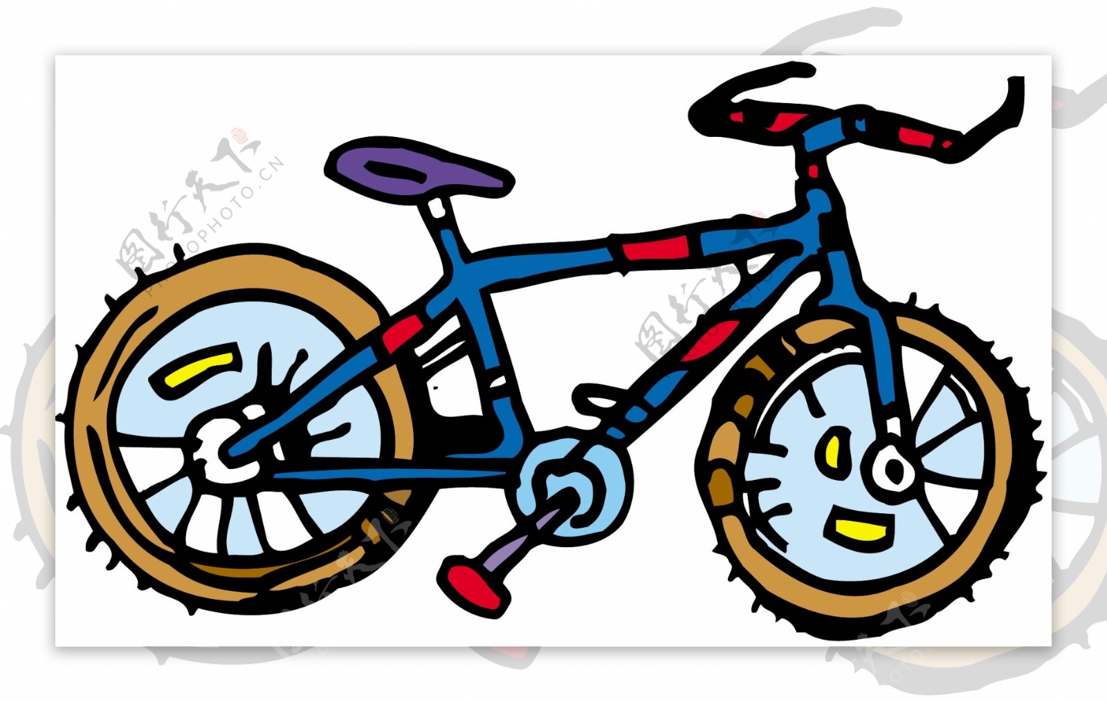 自行车交通工具矢量素材EPS格式0050
