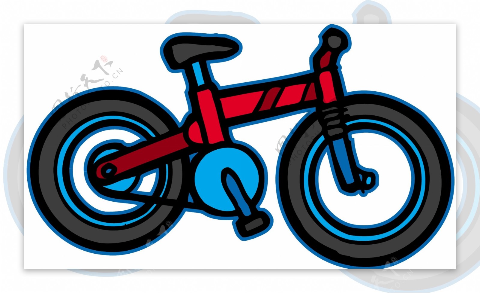 自行车交通工具矢量素材EPS格式0071