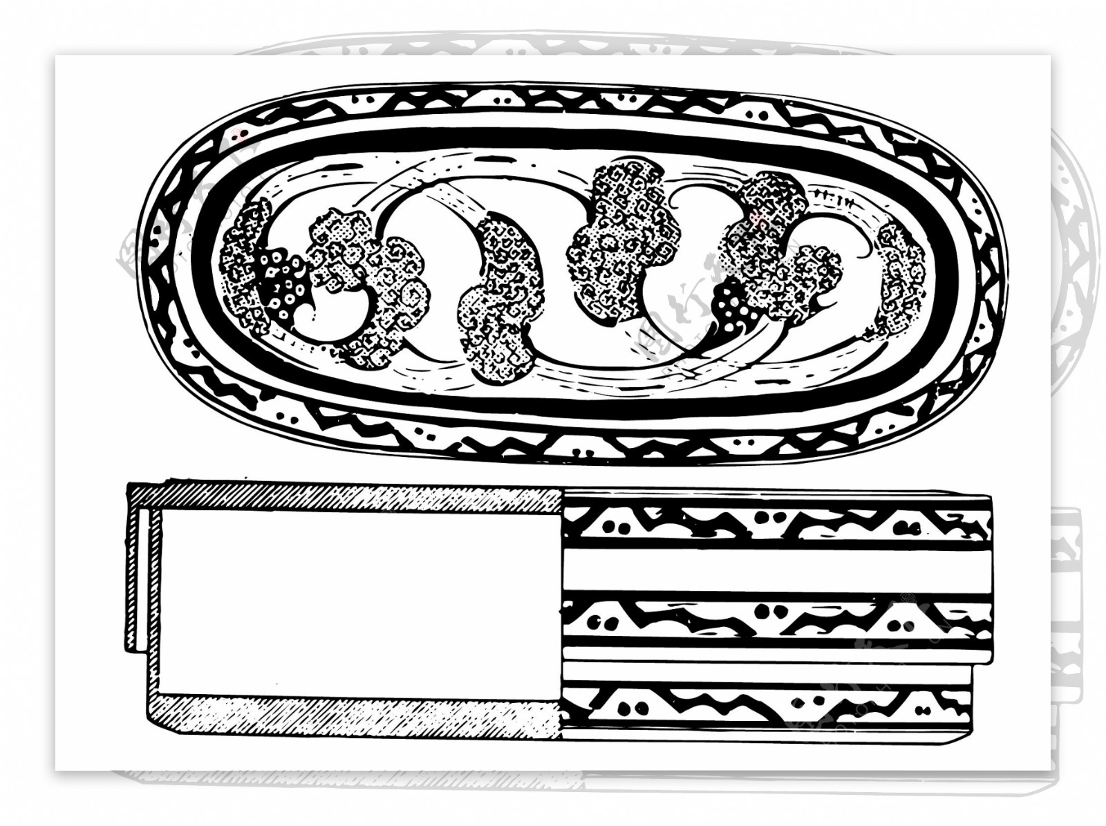 秦汉时代版画装饰画矢量eps格式0092