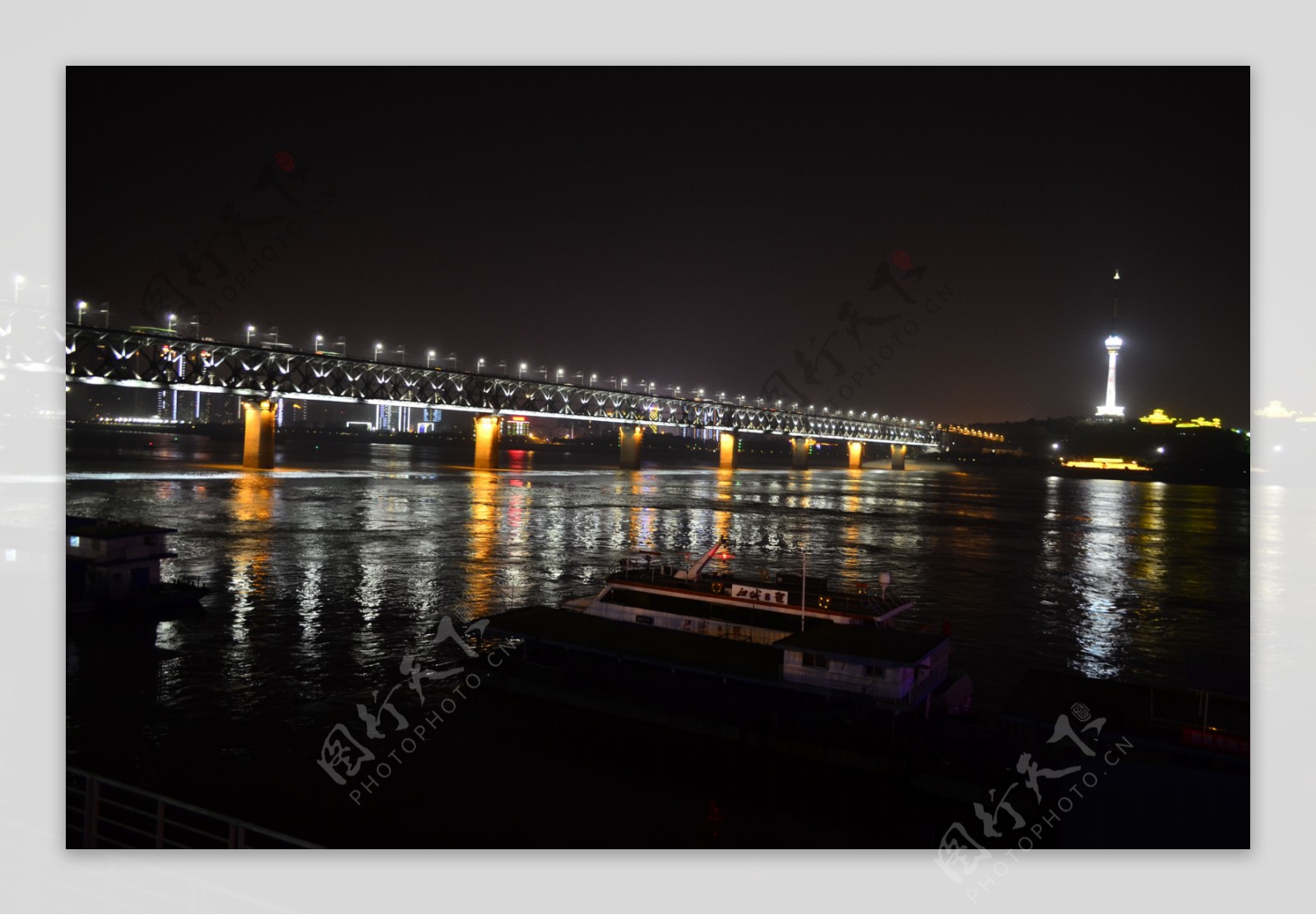 夜景长江大桥图片