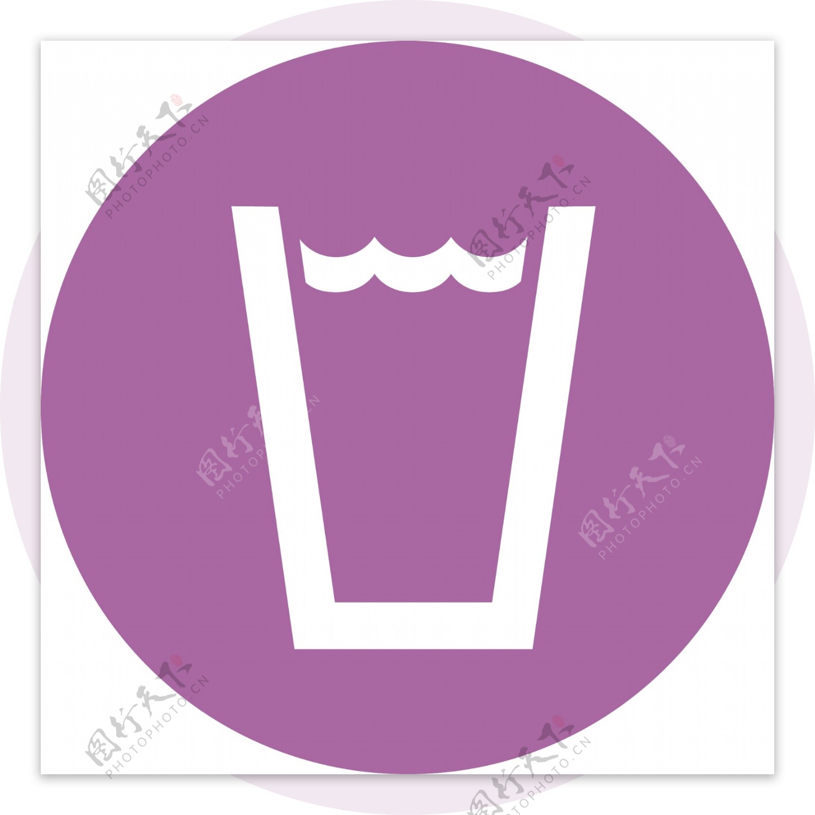 紫色背景杯子图标
