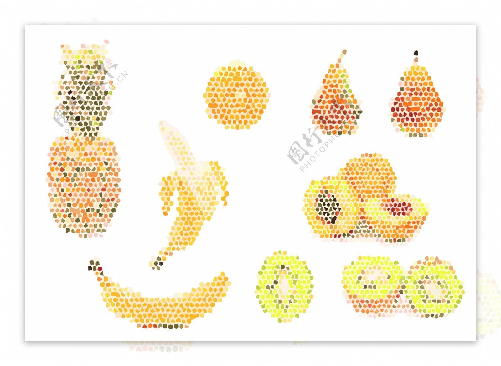 水果像素插图