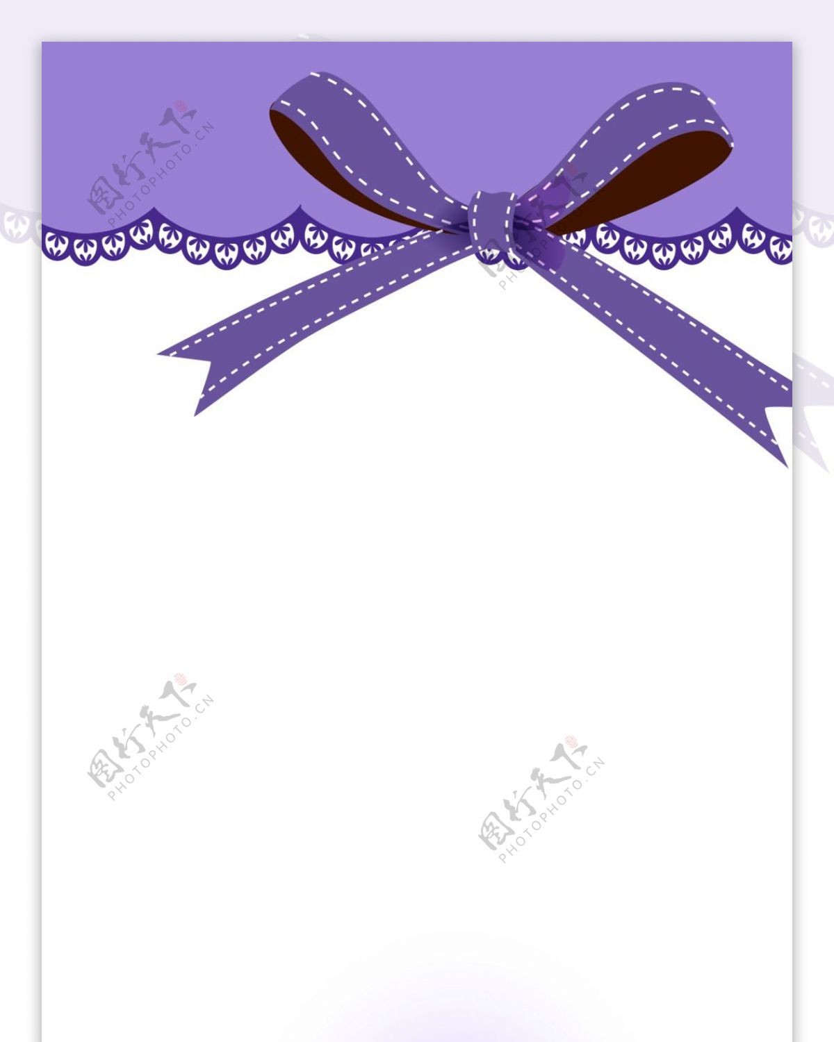 精美简约花朵紫色蝴蝶结展板背景