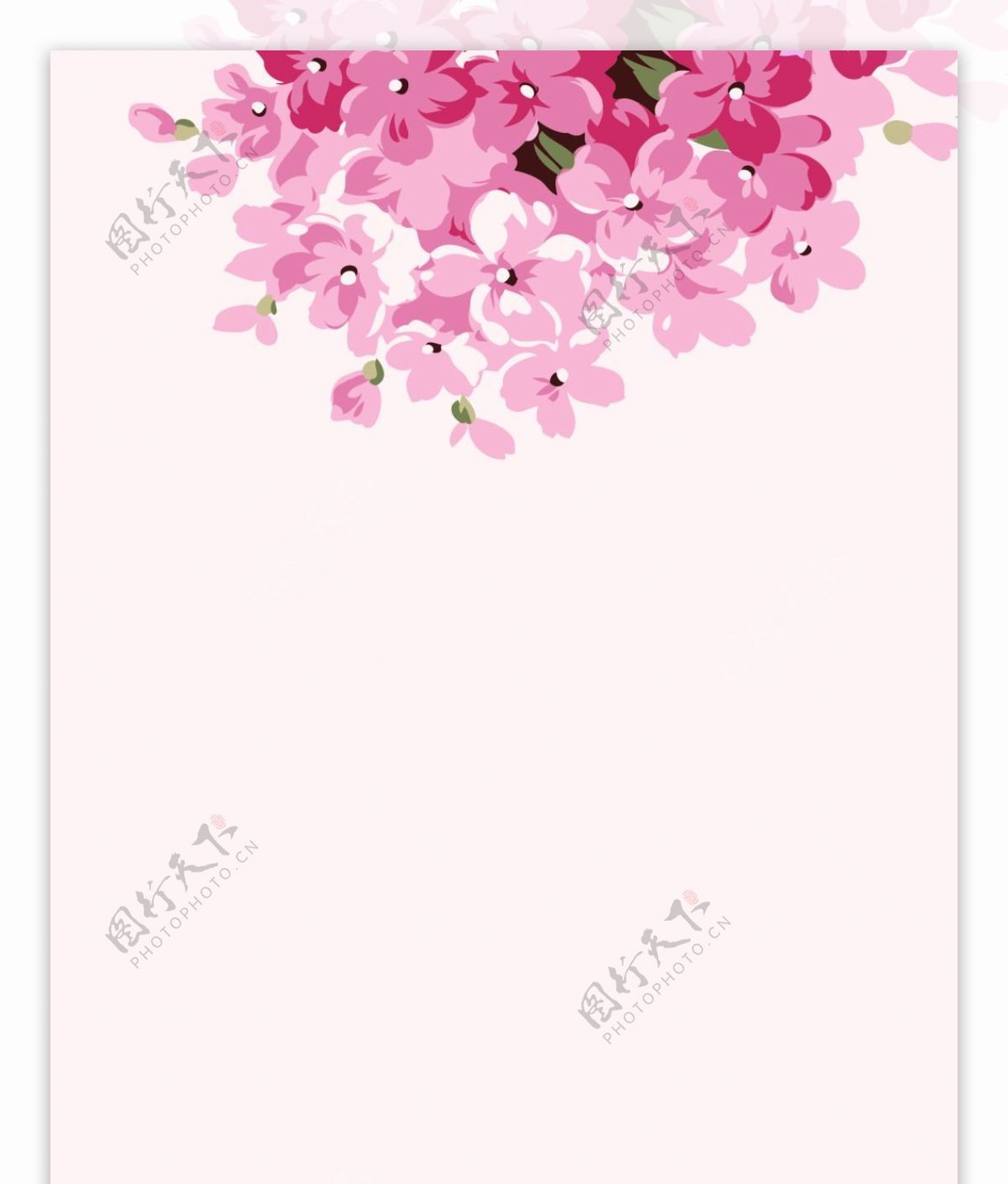 简约粉色花朵展板背景