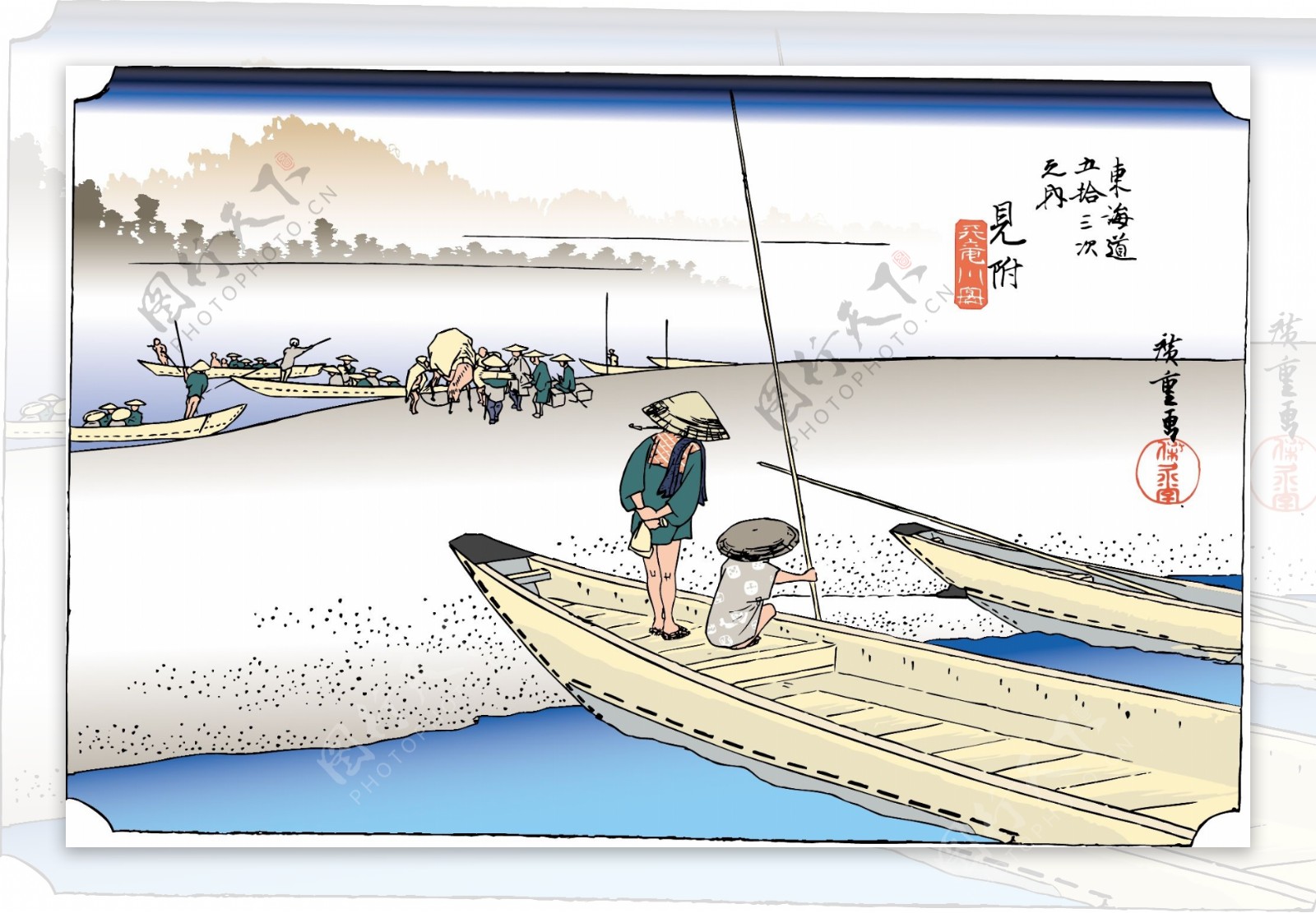 珍贵日本浮世绘矢量图