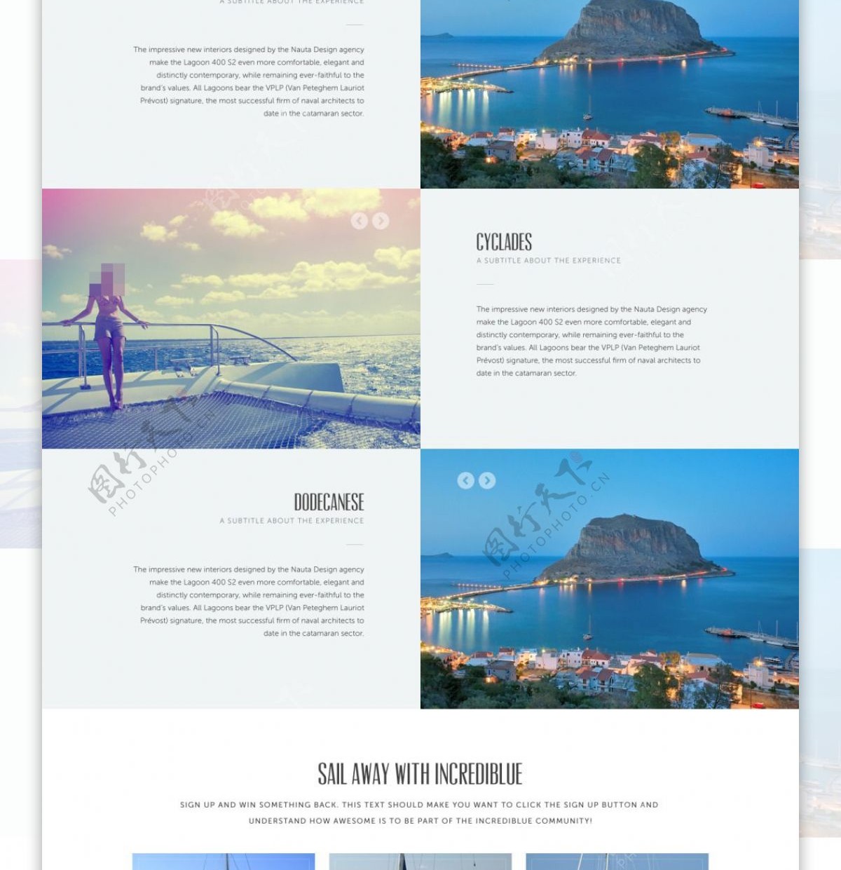 风景旅游h5网站模板设计