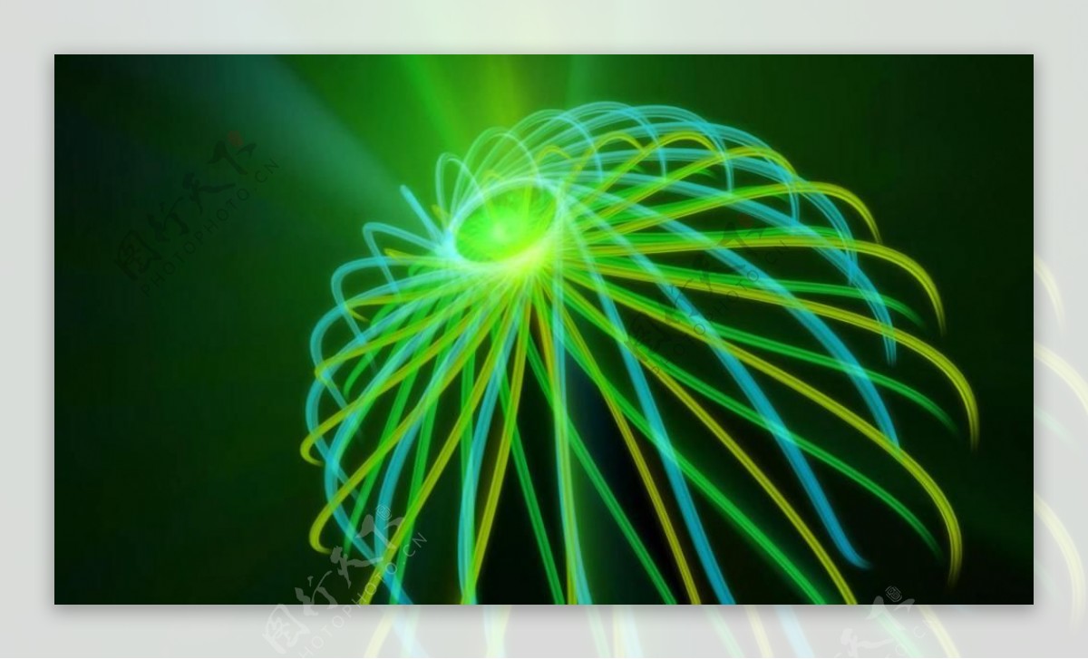 三维彩线运动图形动画LED背景视频