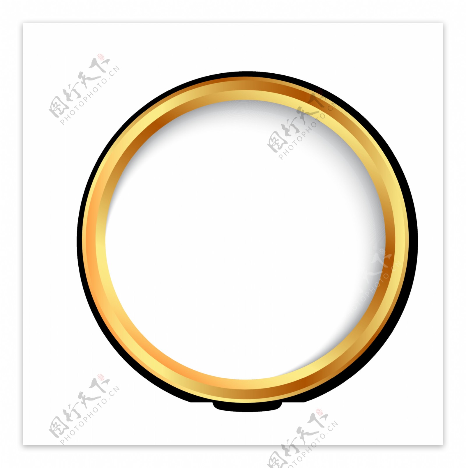 手绘金色圆圈元素