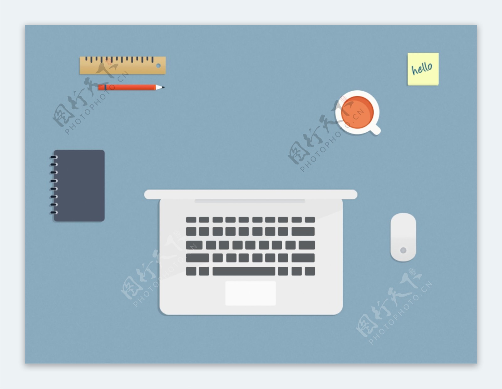 网页UI笔记本记事本咖啡杯鼠标icon
