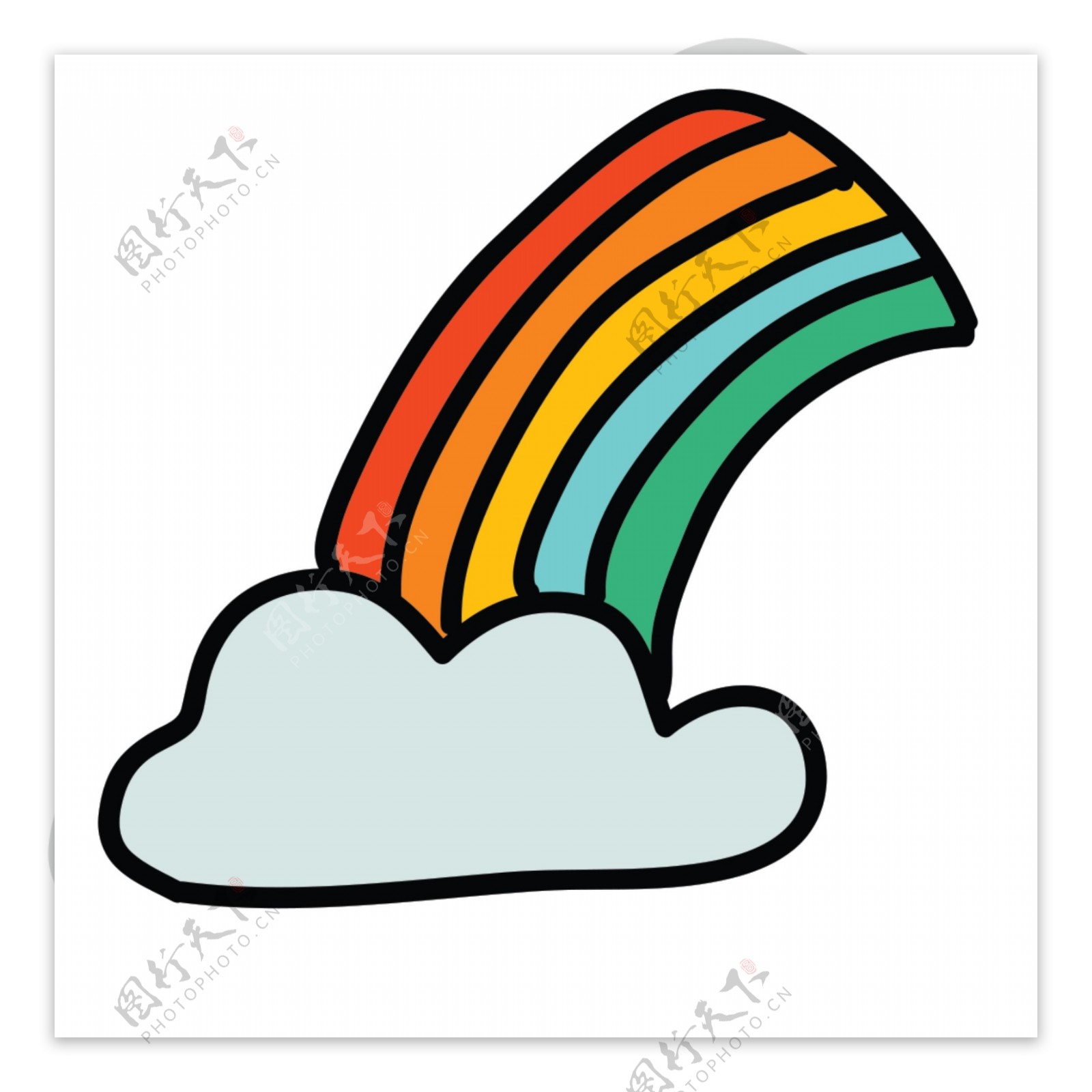网页UI彩虹icon图标设计