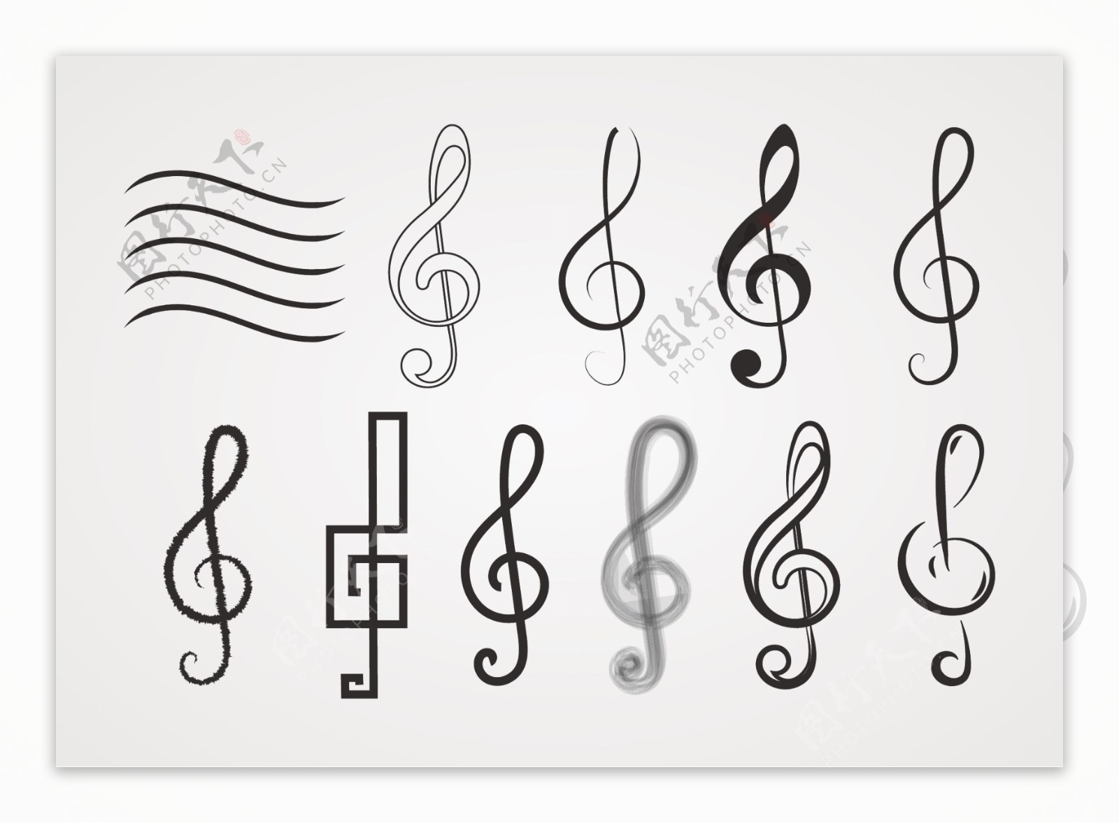 音乐符号矢量素材