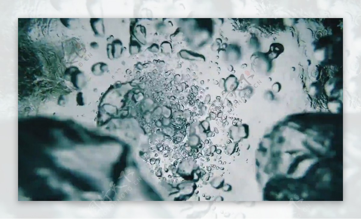 水下实拍水珠流动动态视频素材