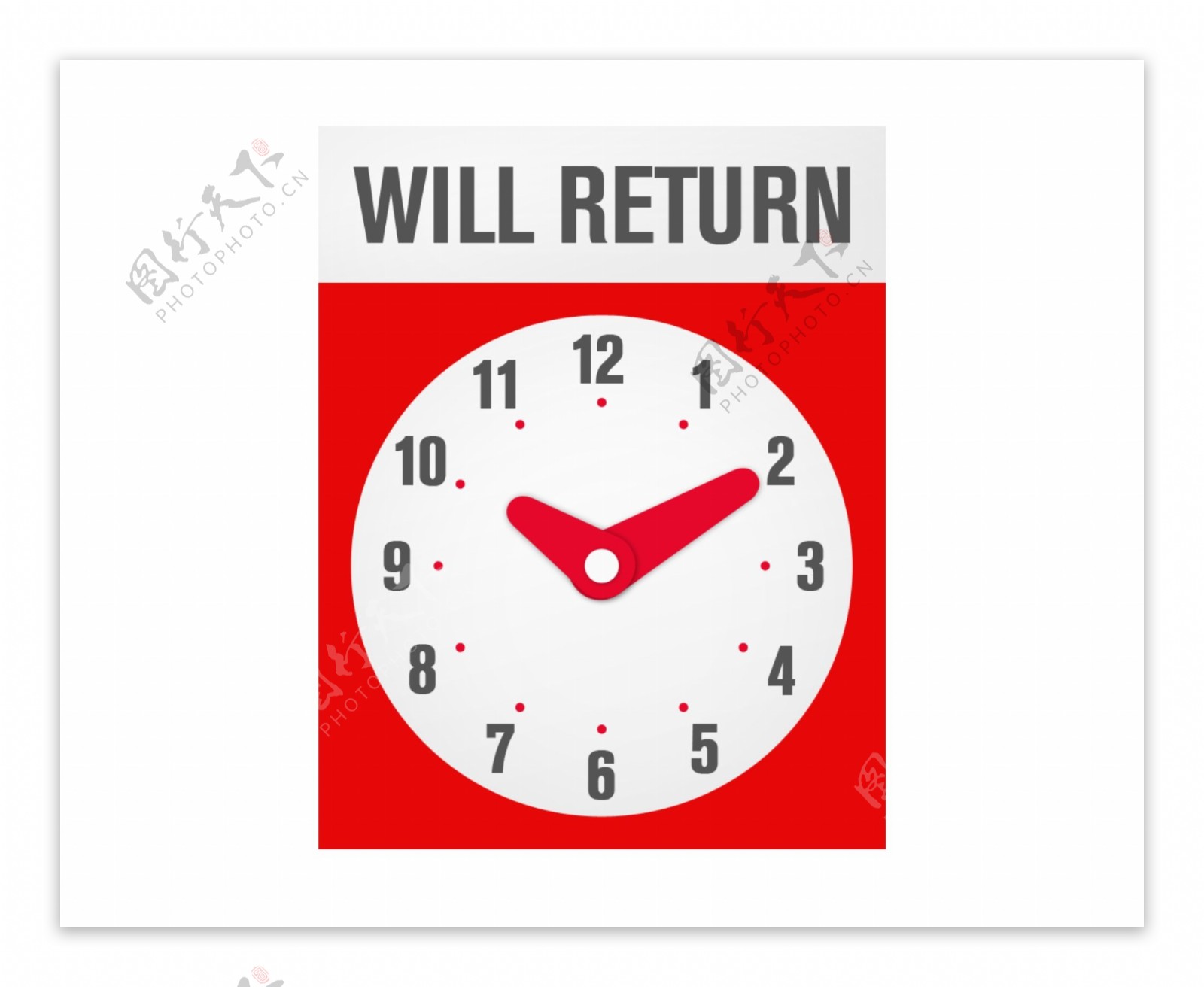 红色时钟钟表icon图标