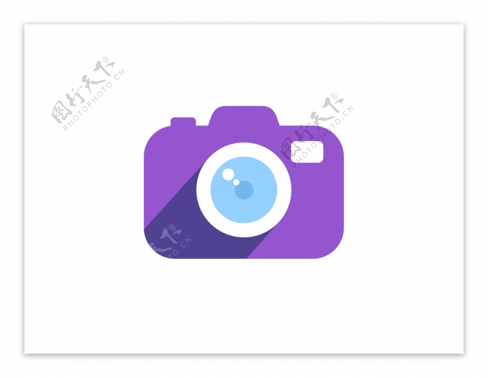 紫色的矢量的相机icon图标设计