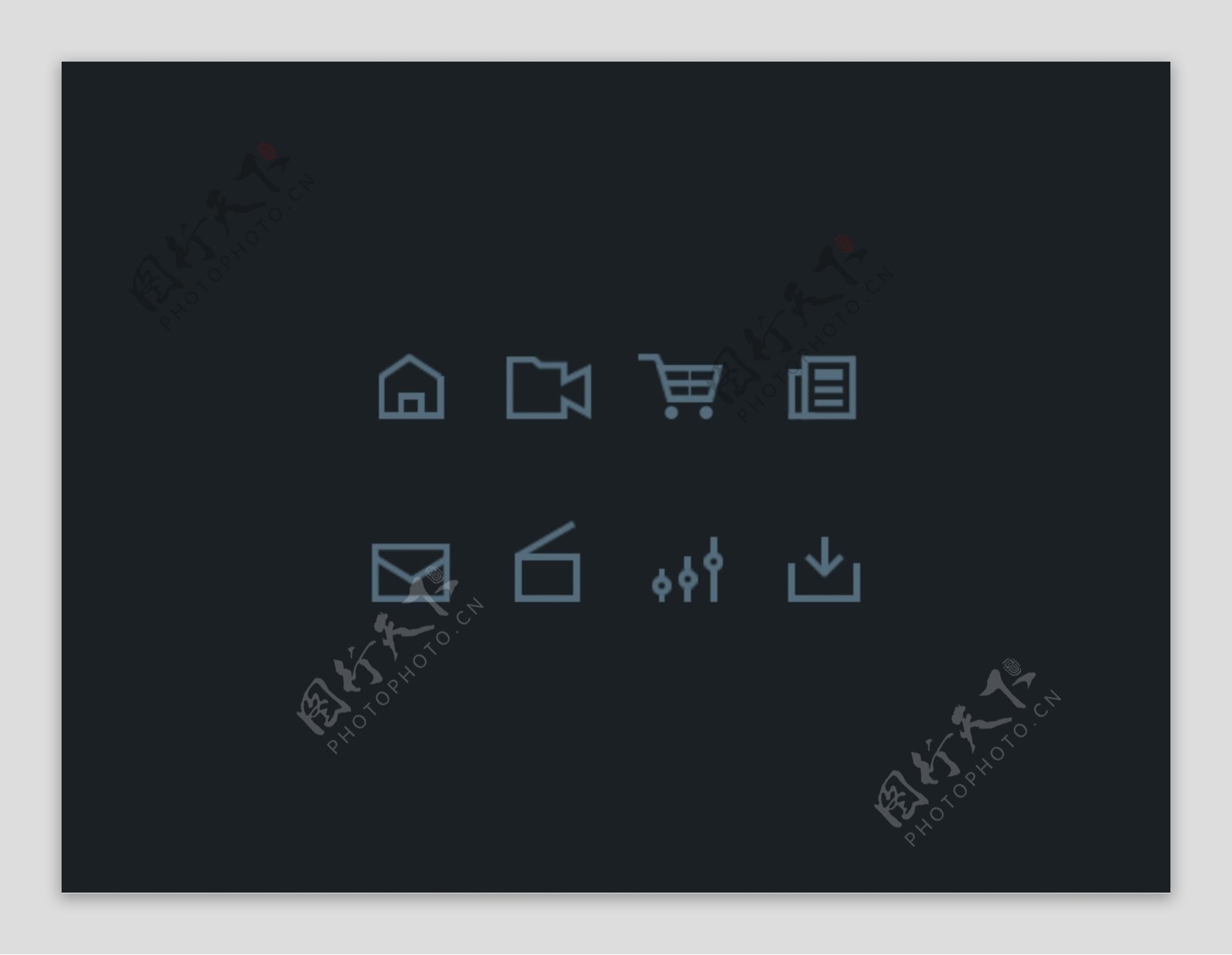 网页灰色线条矢量icon设计