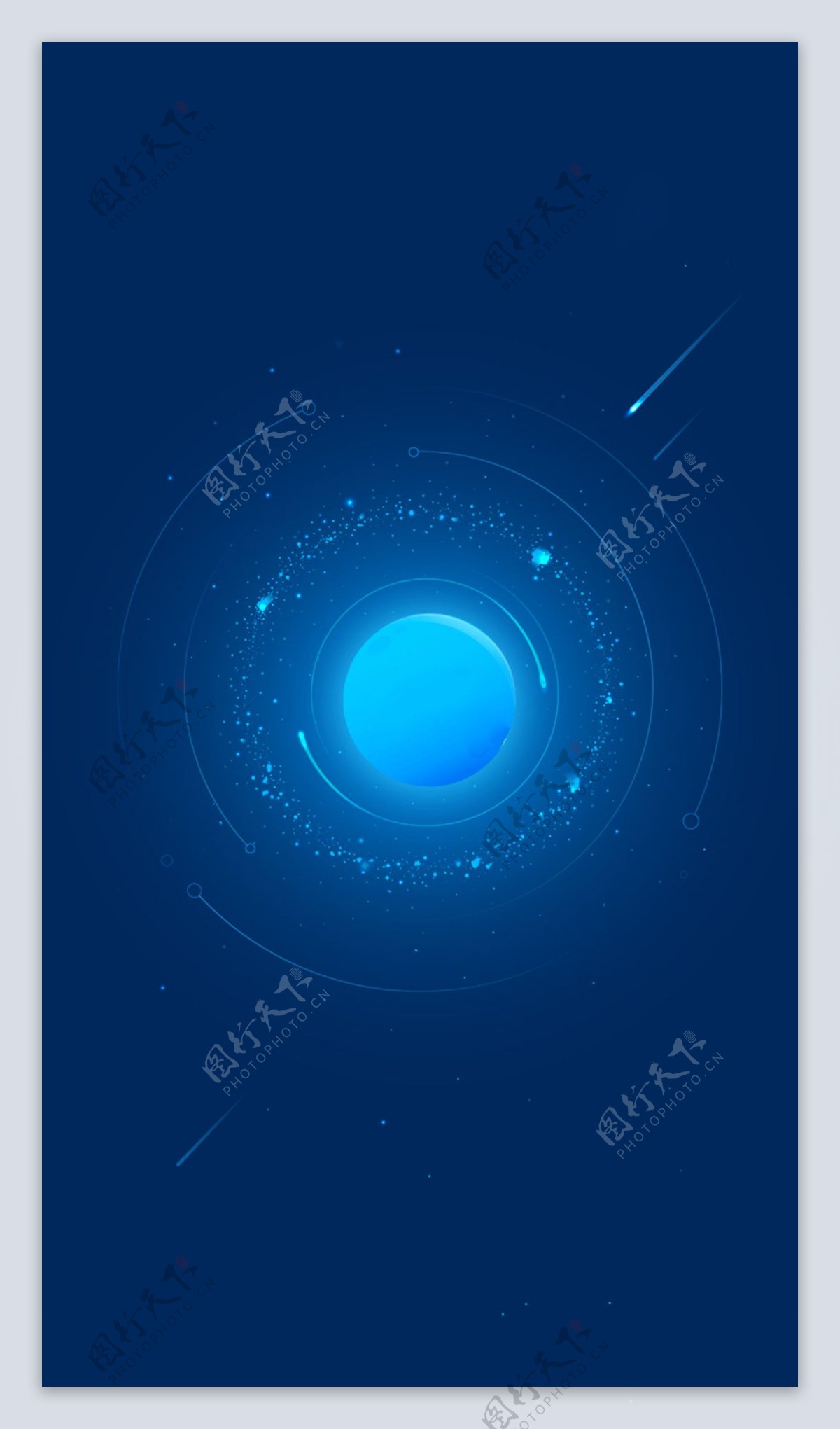 蓝色科技星光点H5背景素材