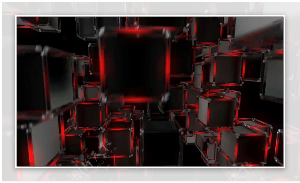 红黑魔方动态视频素材