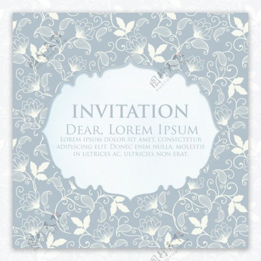 花的背景插图的婚礼邀请和公告牌典雅华丽的花卉背景花的背景和优雅的花朵元素设计模板