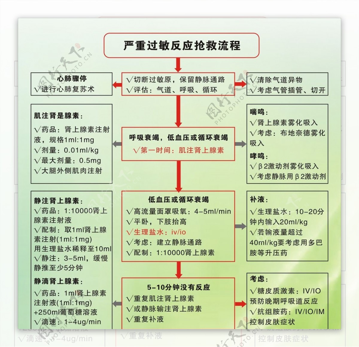 严重过敏反应抢救流程