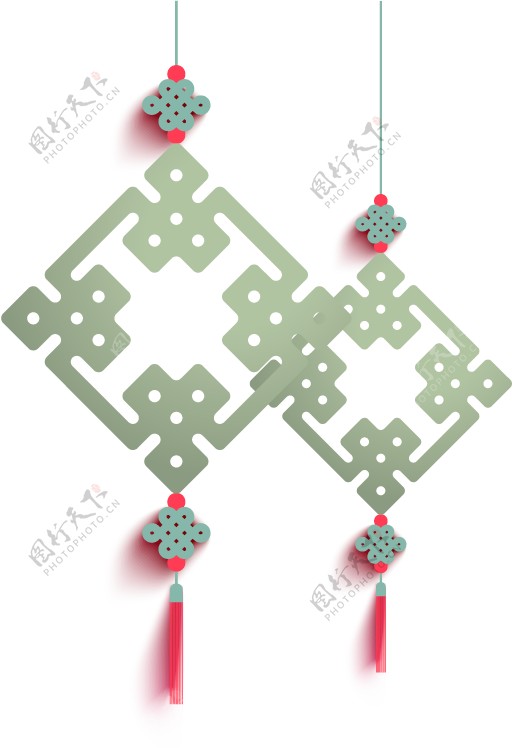 抽象中国风中国结节日元素