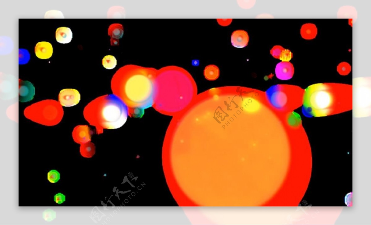 彩色光点扩散旋转背景视频素材