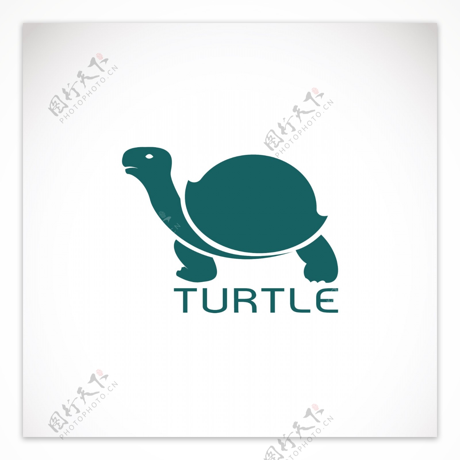 可爱绿色乌龟剪影标志矢量图片素材-编号28750197-图行天下
