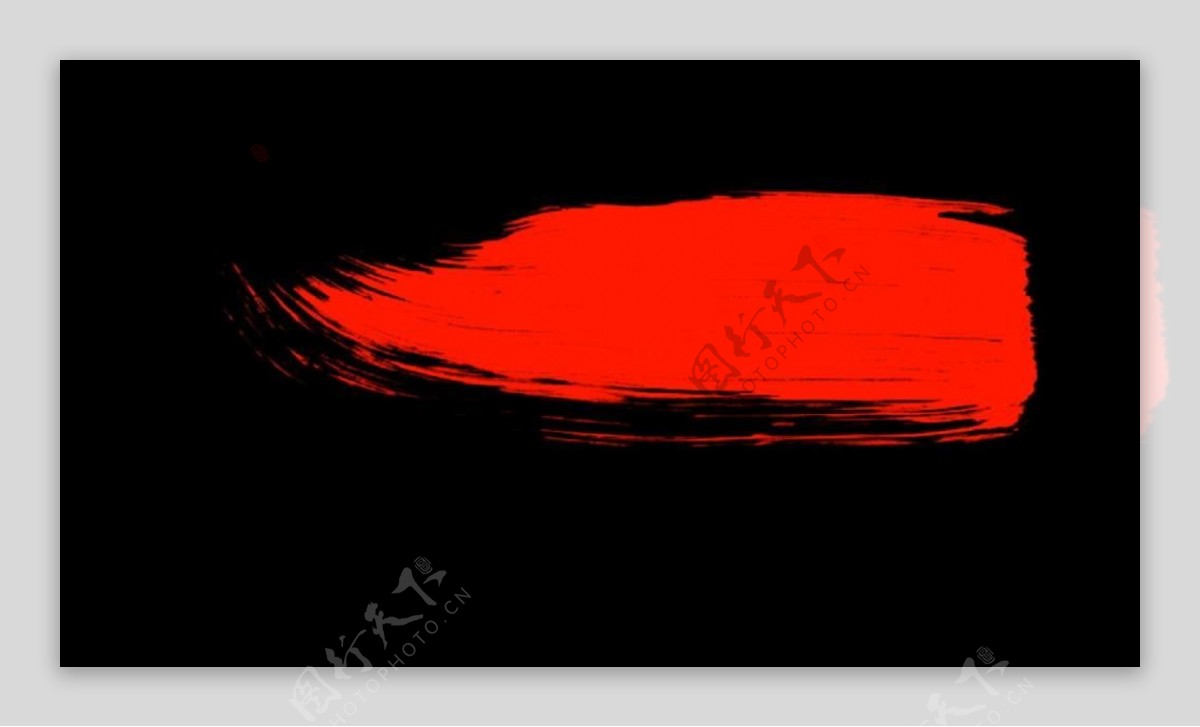 红色笔刷横向涂抹动画视频素材