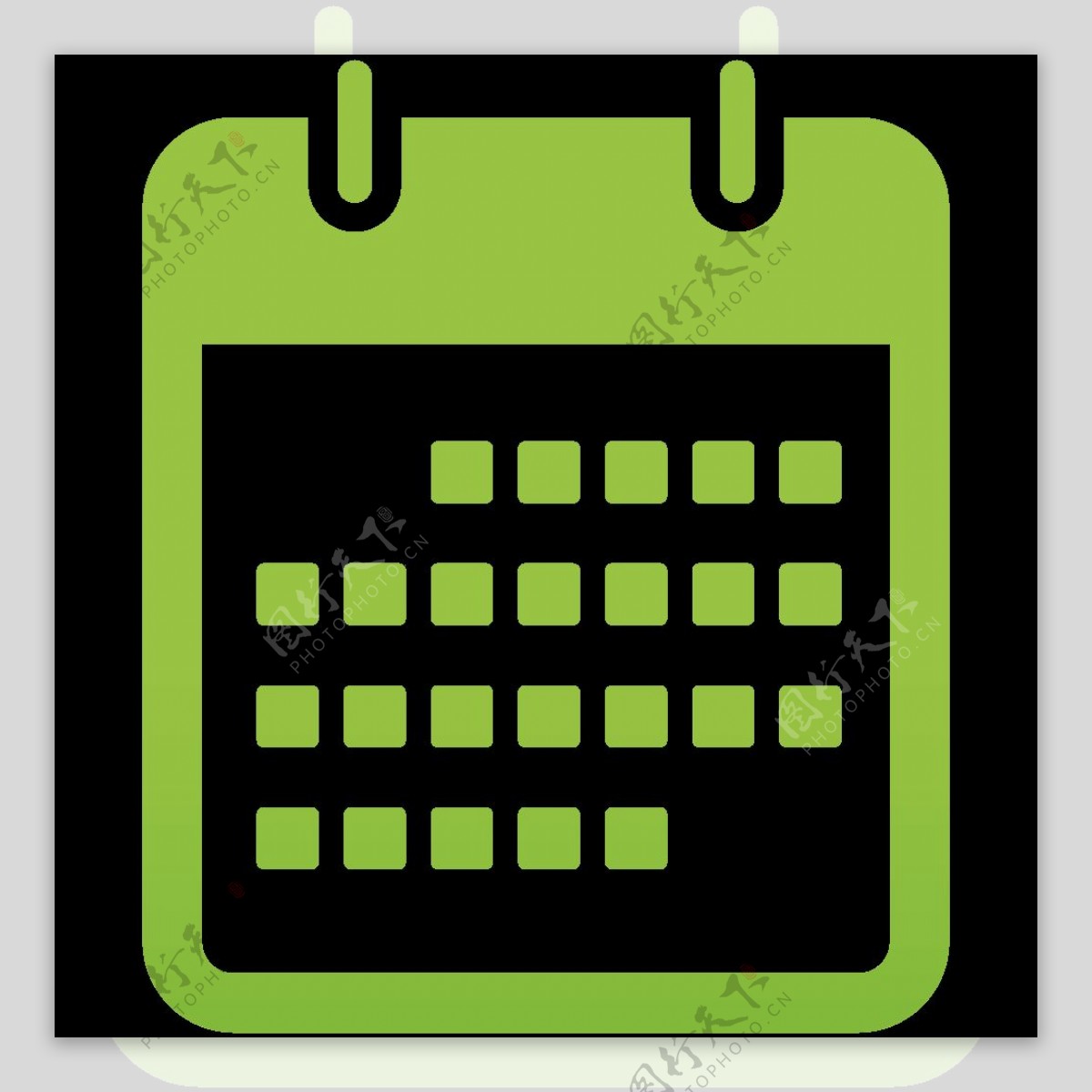 绿色日历图标免抠png透明素材
