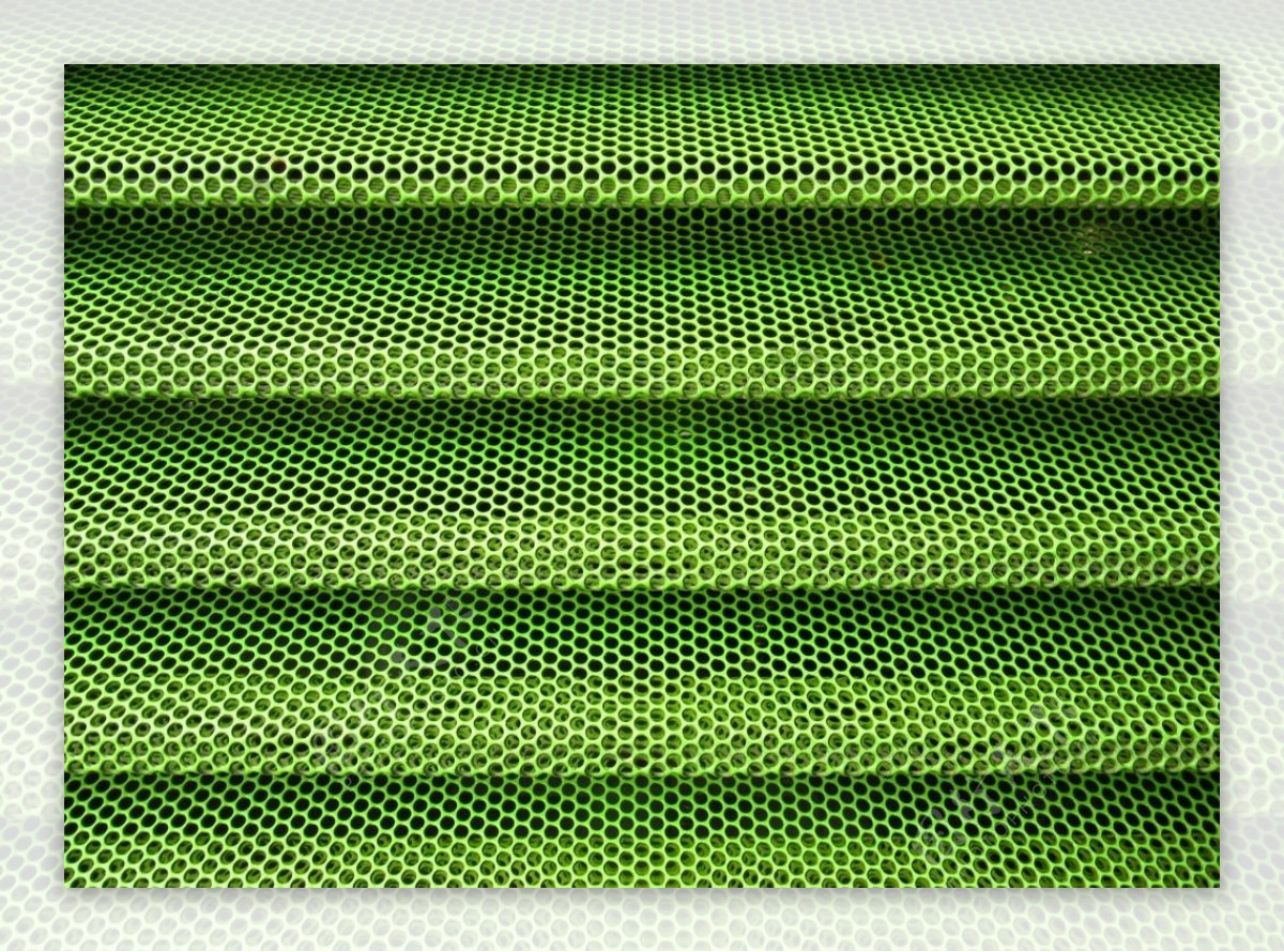 绿色金属网孔