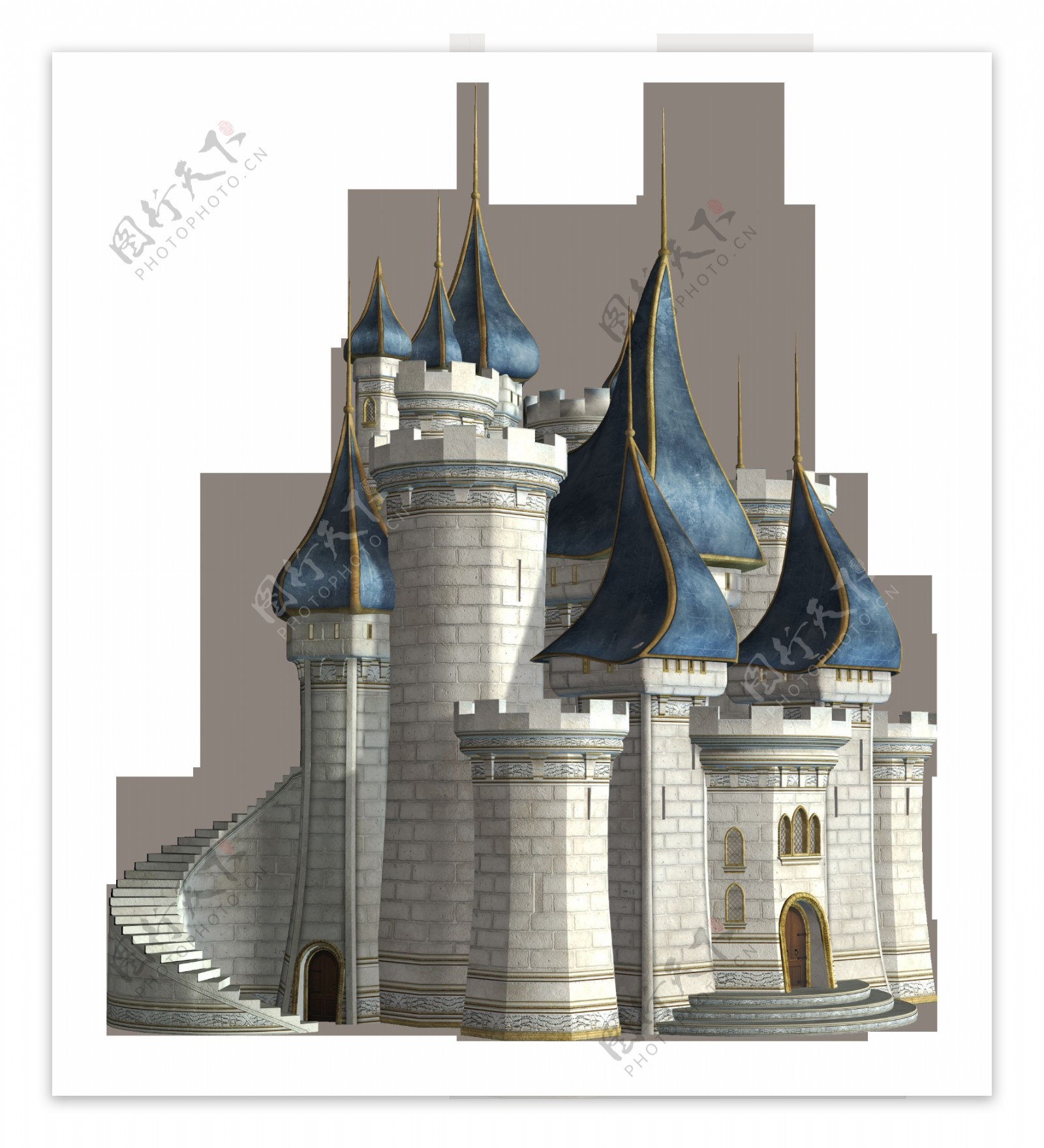 简约欧式城堡图案素材