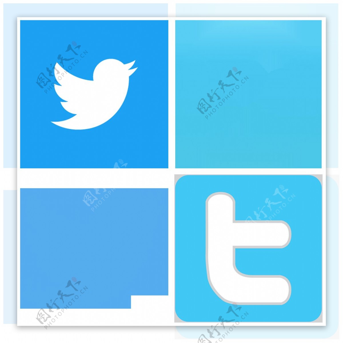 蓝色推特logo免抠png透明图层素材