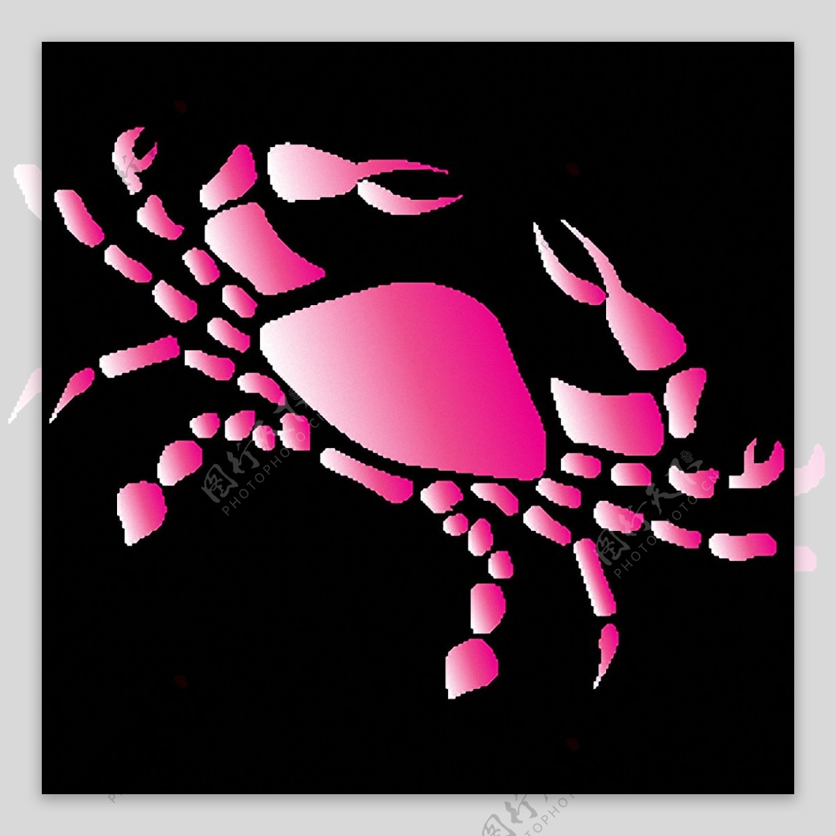 卡通红色螃蟹免抠png透明图层素材